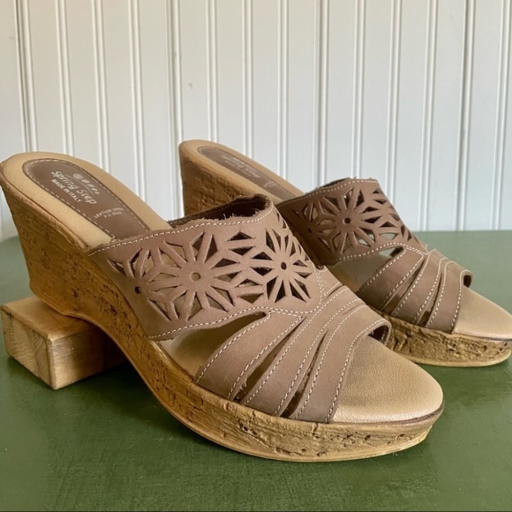 Spring Step DORA Slide Wedge Platform Sandals - Picture 4 of 9